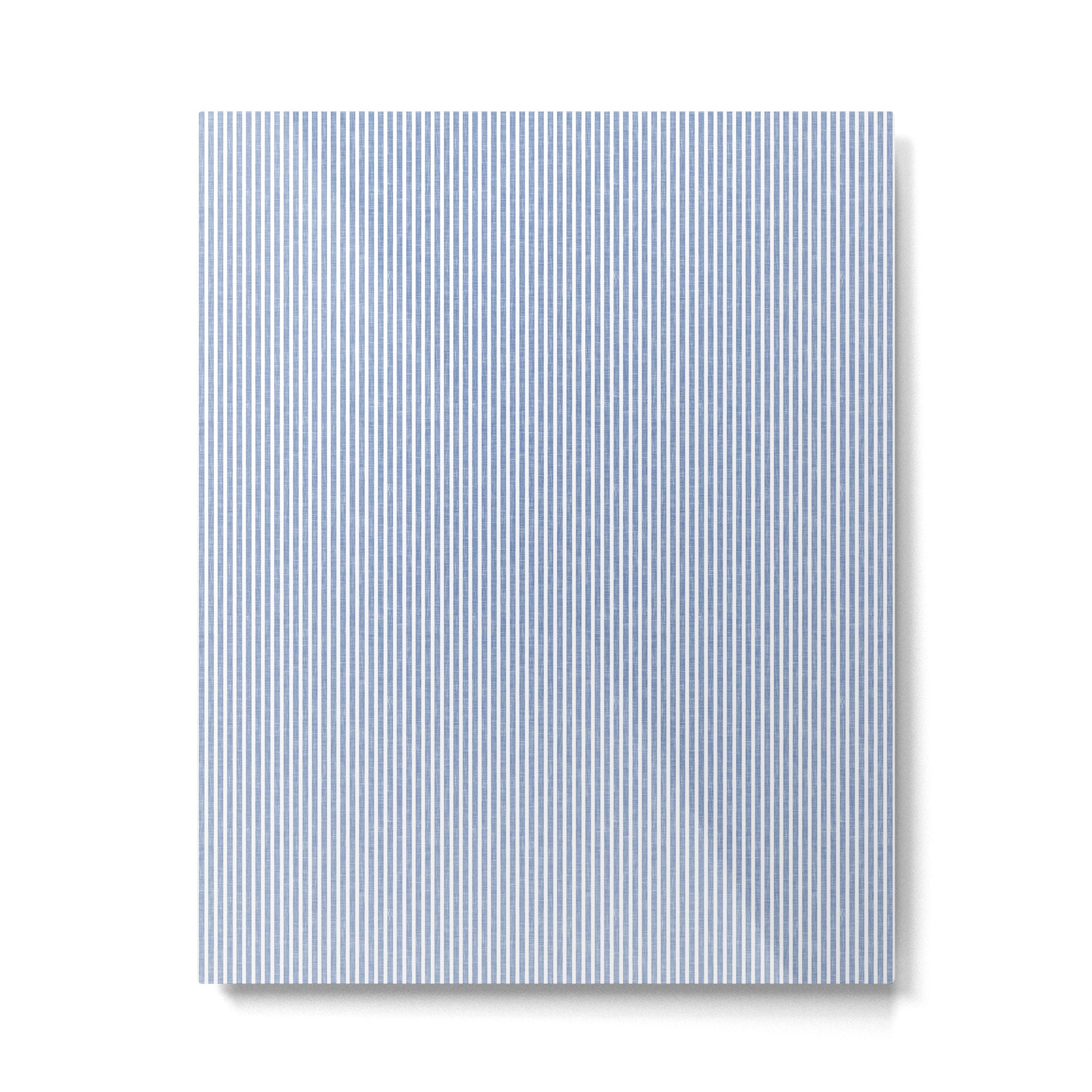 linen textured stripes - coastal blue Metal Print Gallery Image 6