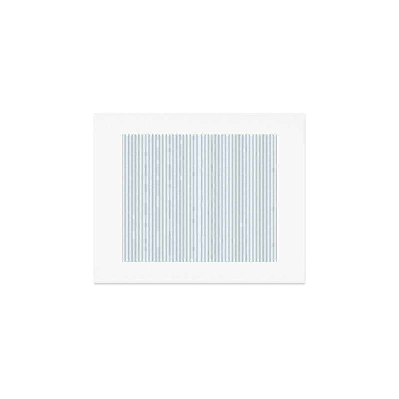 linen textured stripes - dusty blue Art Print Gallery Image 1