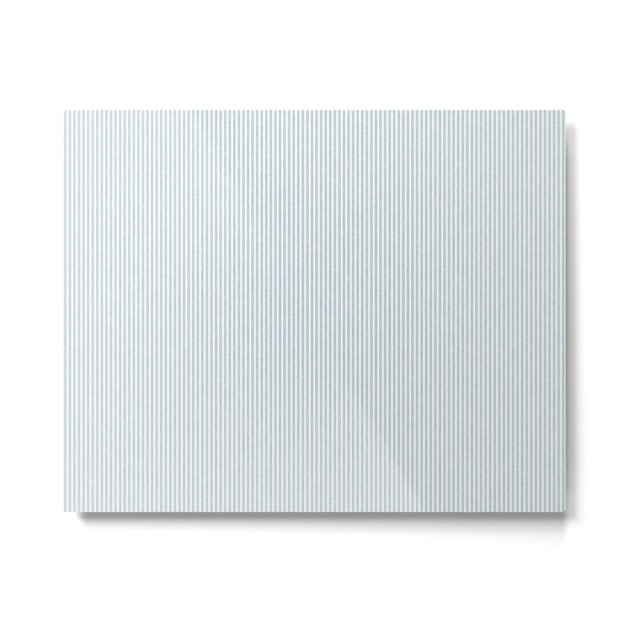 linen textured stripes - dusty blue Metal Print Gallery Image 6