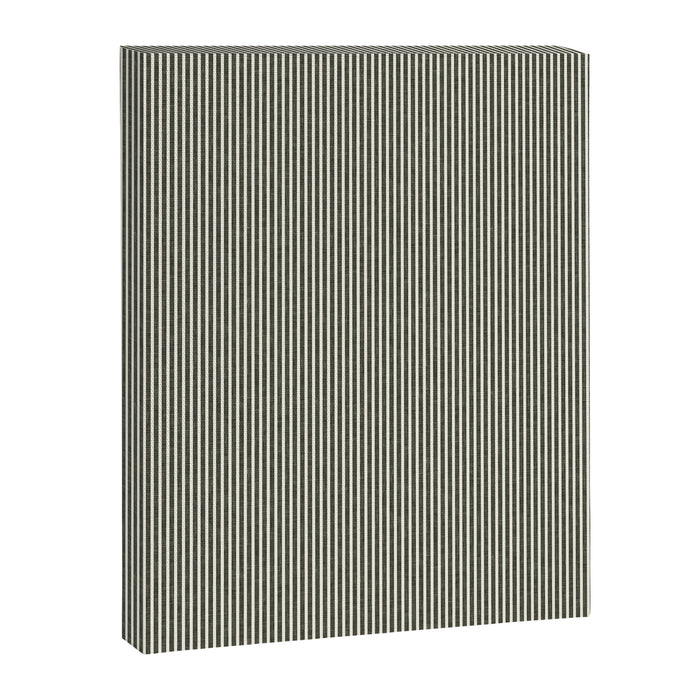linen textured stripes - olive green Canvas Print Gallery Image 1