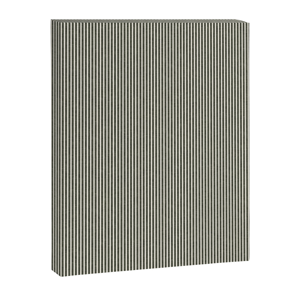 linen textured stripes - olive green Canvas Print Gallery Image 8