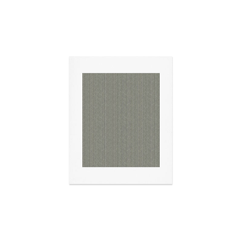 linen textured stripes - olive green Art Print Gallery Image 1