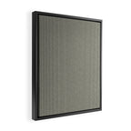 linen textured stripes - olive green Framed Canvas Print Gallery Image 2