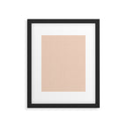 linen textured stripes - peach Framed Art Print Gallery Image 6