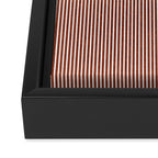 linen textured stripes - rust Framed Canvas Print Gallery Image 3