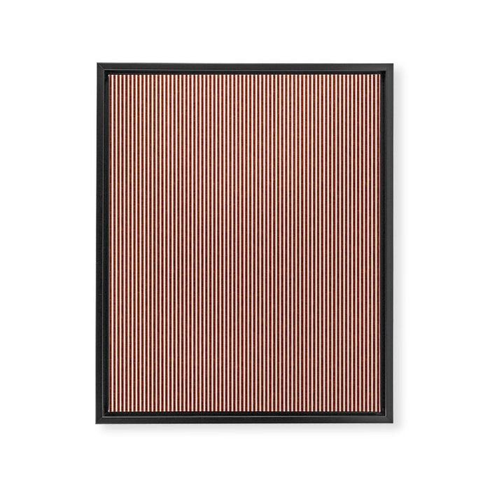 linen textured stripes - rust Framed Canvas Print Gallery Image 1