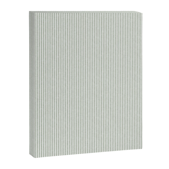 linen textured stripes - sage Canvas Print Gallery Image 1