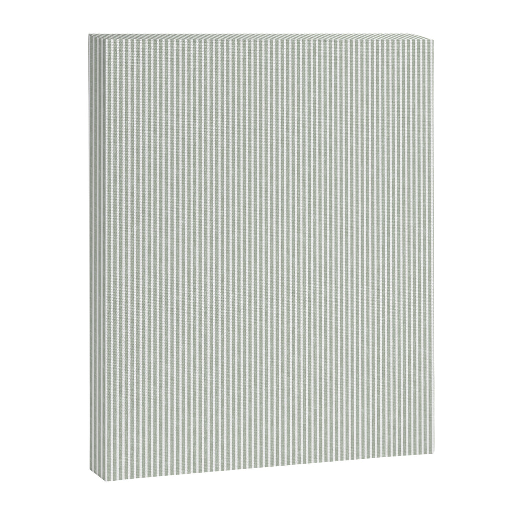 linen textured stripes - sage Canvas Print Gallery Image 8
