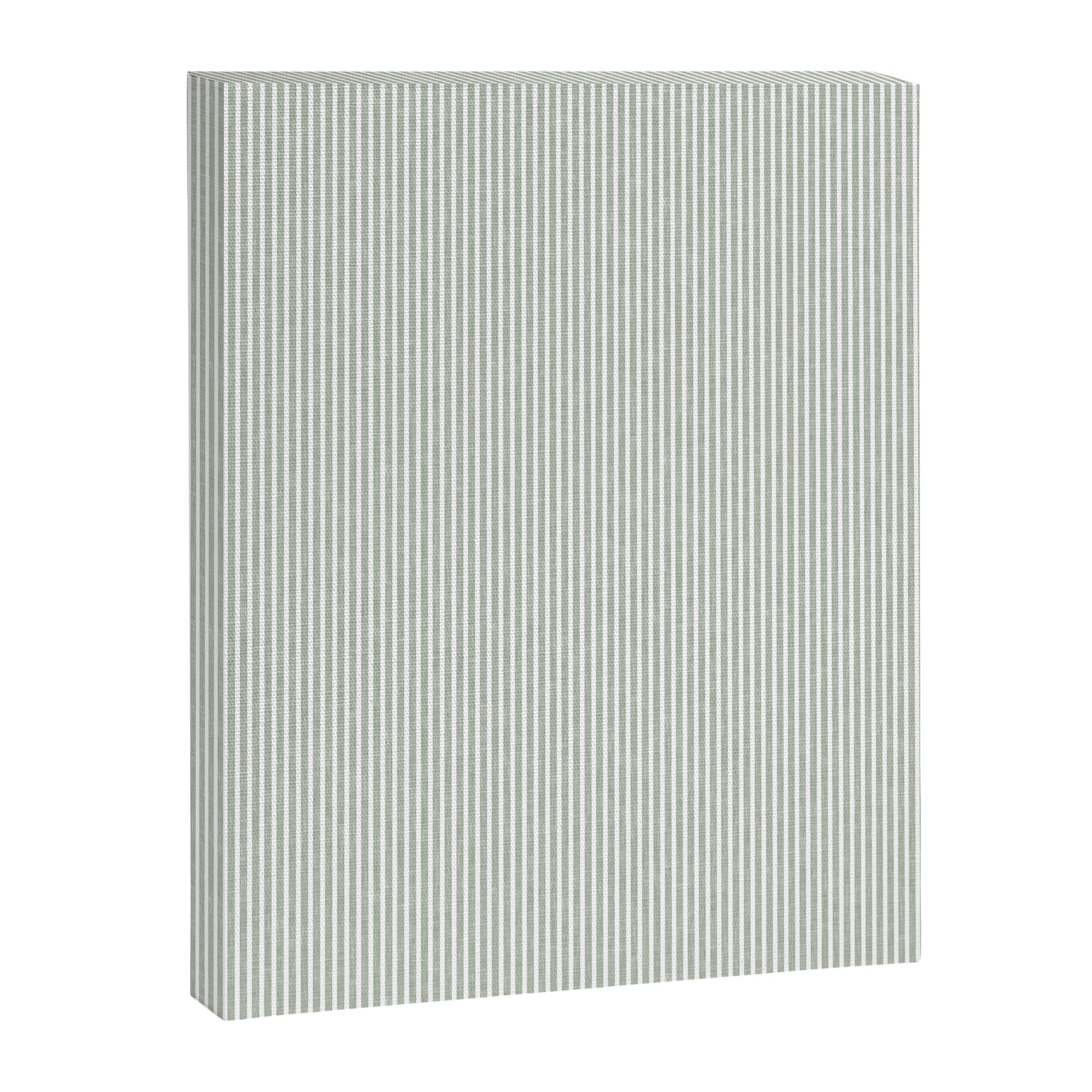 linen textured stripes - sage Canvas Print Gallery Image 8