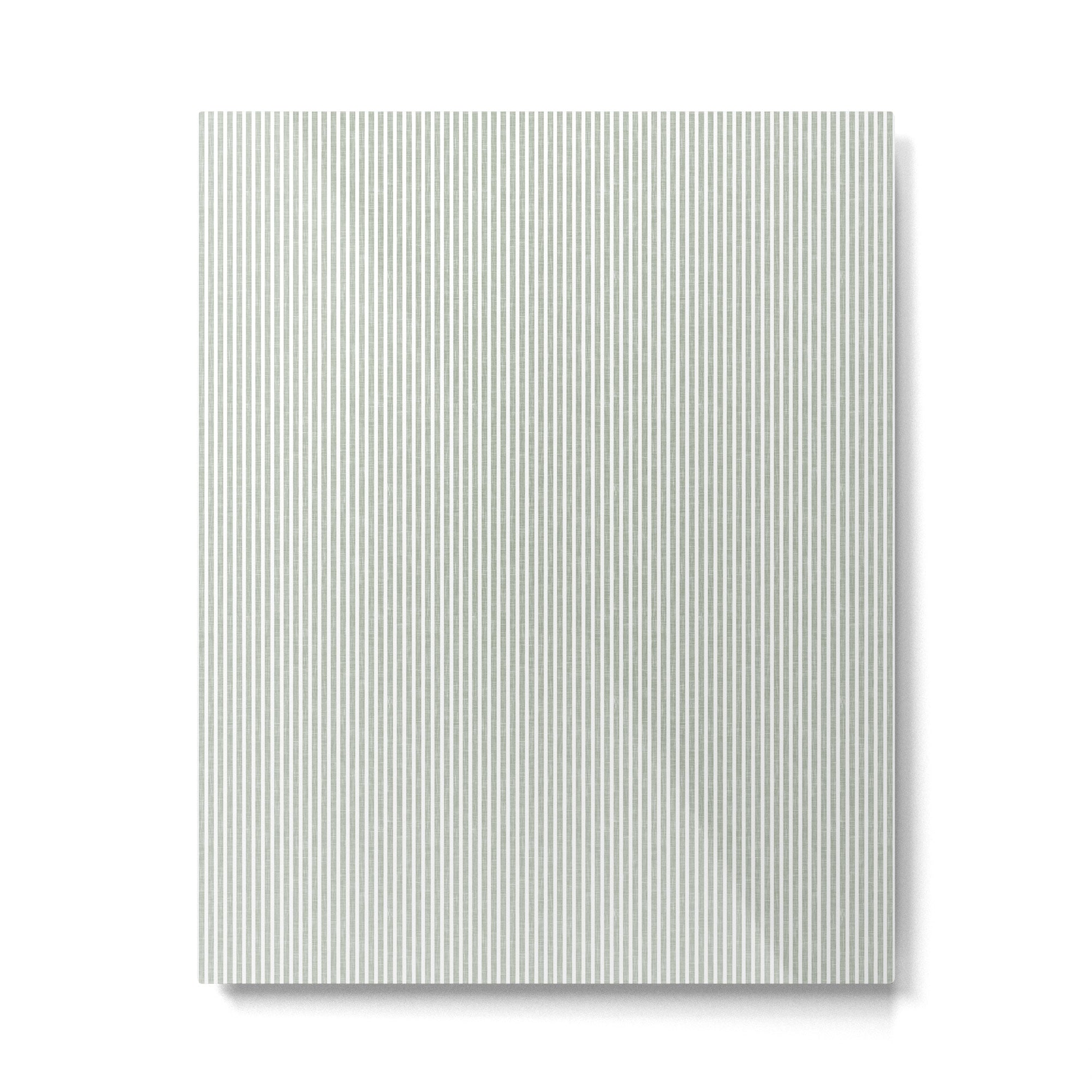 linen textured stripes - sage Metal Print Gallery Image 6