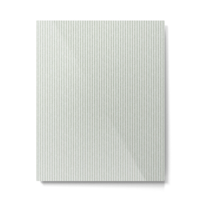 linen textured stripes - sage Metal Print Gallery Image 1