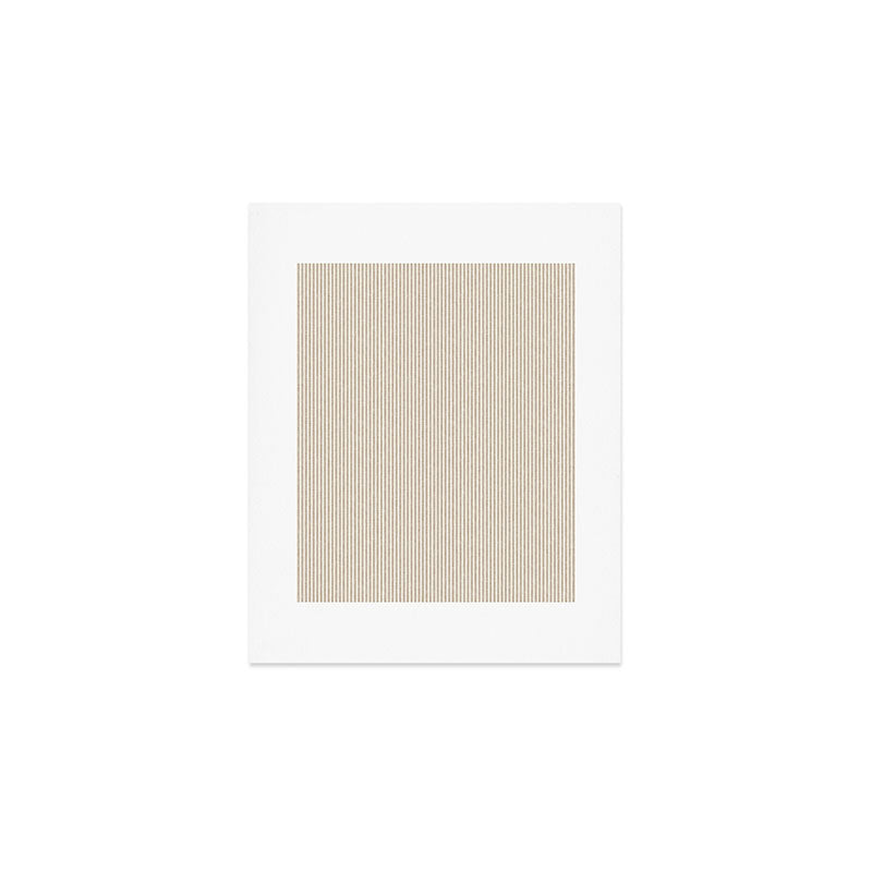 linen textured stripes - sand Art Print Gallery Image 1
