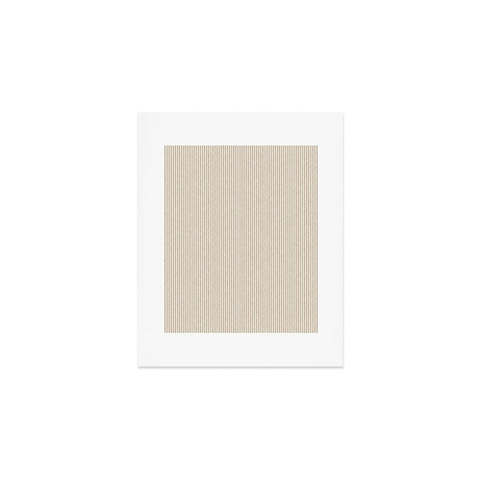 linen textured stripes - sand Art Print Gallery Image 1