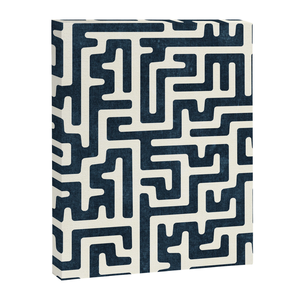 maze in dark blue Canvas Print Gallery Image 8