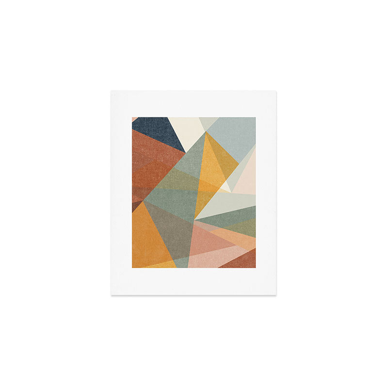 modern triangle mosaic - multi Art Print Gallery Image 1