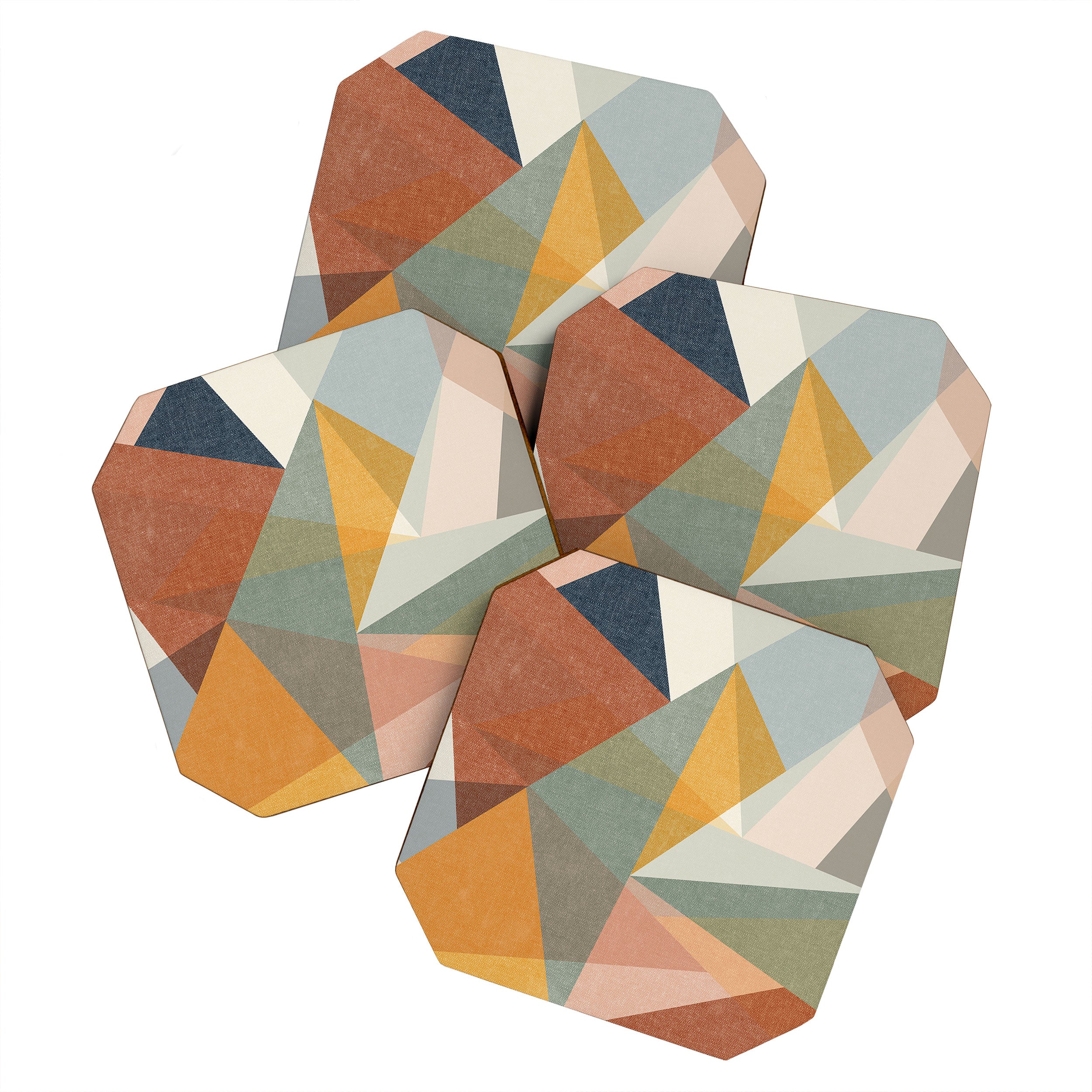 modern triangle mosaic - multi Coaster Gallery Image 1