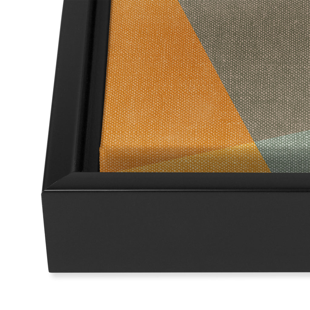 modern triangle mosaic - multi Framed Canvas Print Gallery Image 3