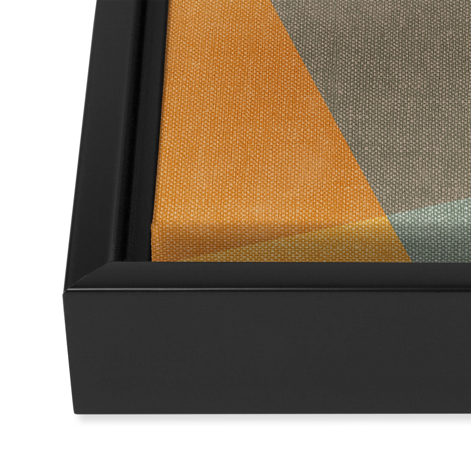modern triangle mosaic - multi Framed Canvas Print Gallery Image 3