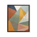 modern triangle mosaic - multi Framed Canvas Print Gallery Image 8