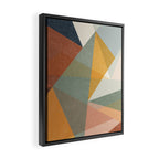 modern triangle mosaic - multi Framed Canvas Print Gallery Image 2