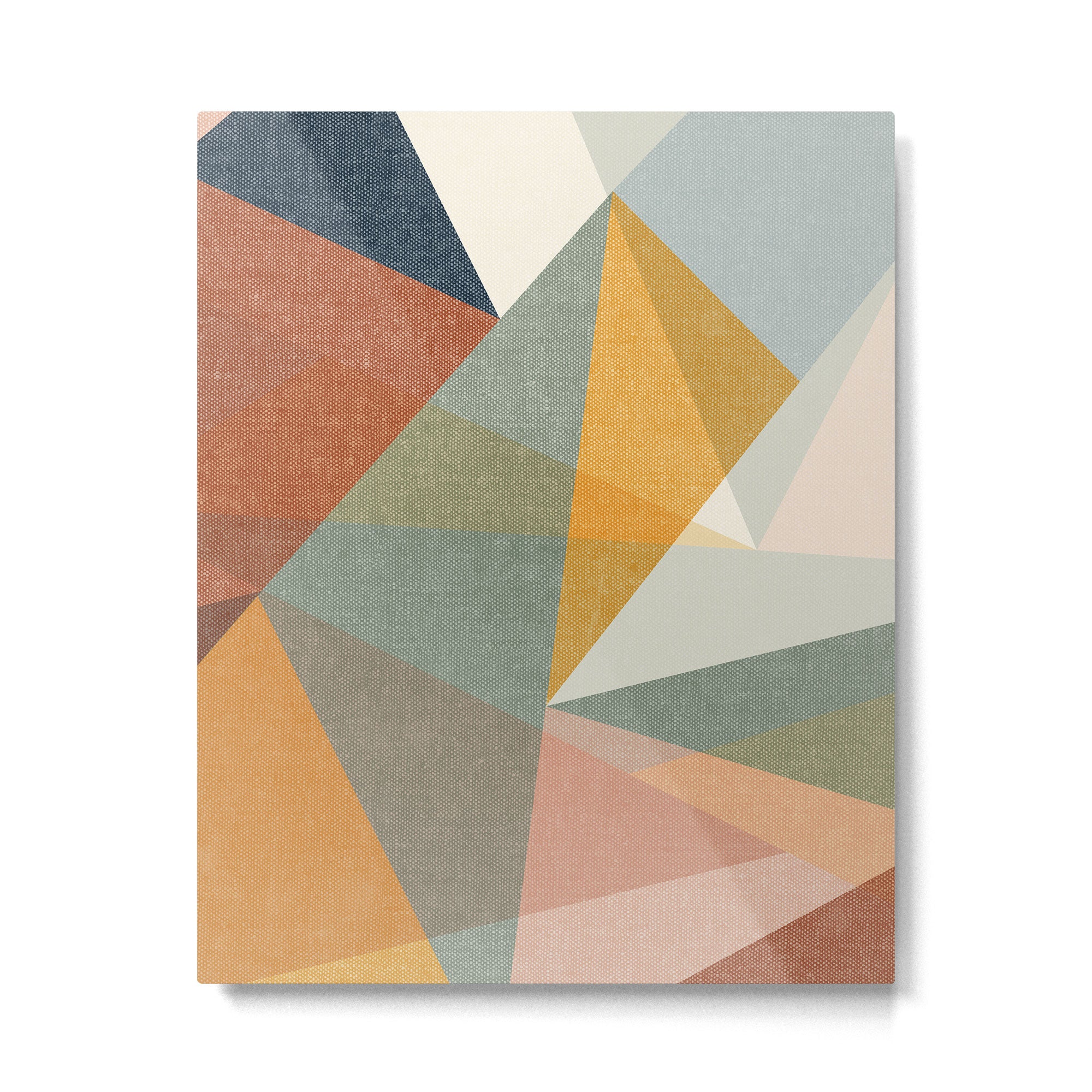 modern triangle mosaic - multi Metal Print Gallery Image 6