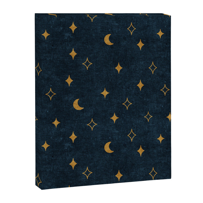 moon and stars - dark blue Canvas Print Gallery Image 1