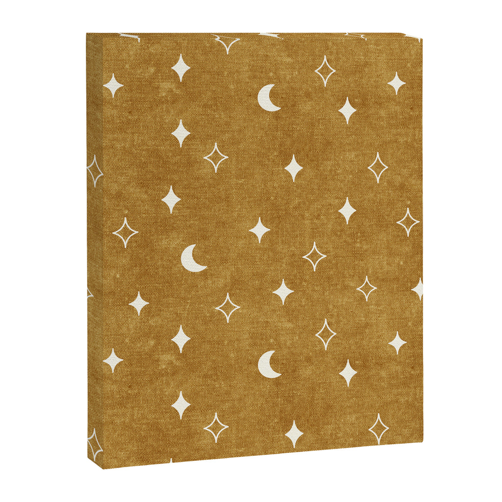 moon and stars - mustard Canvas Print Gallery Image 8