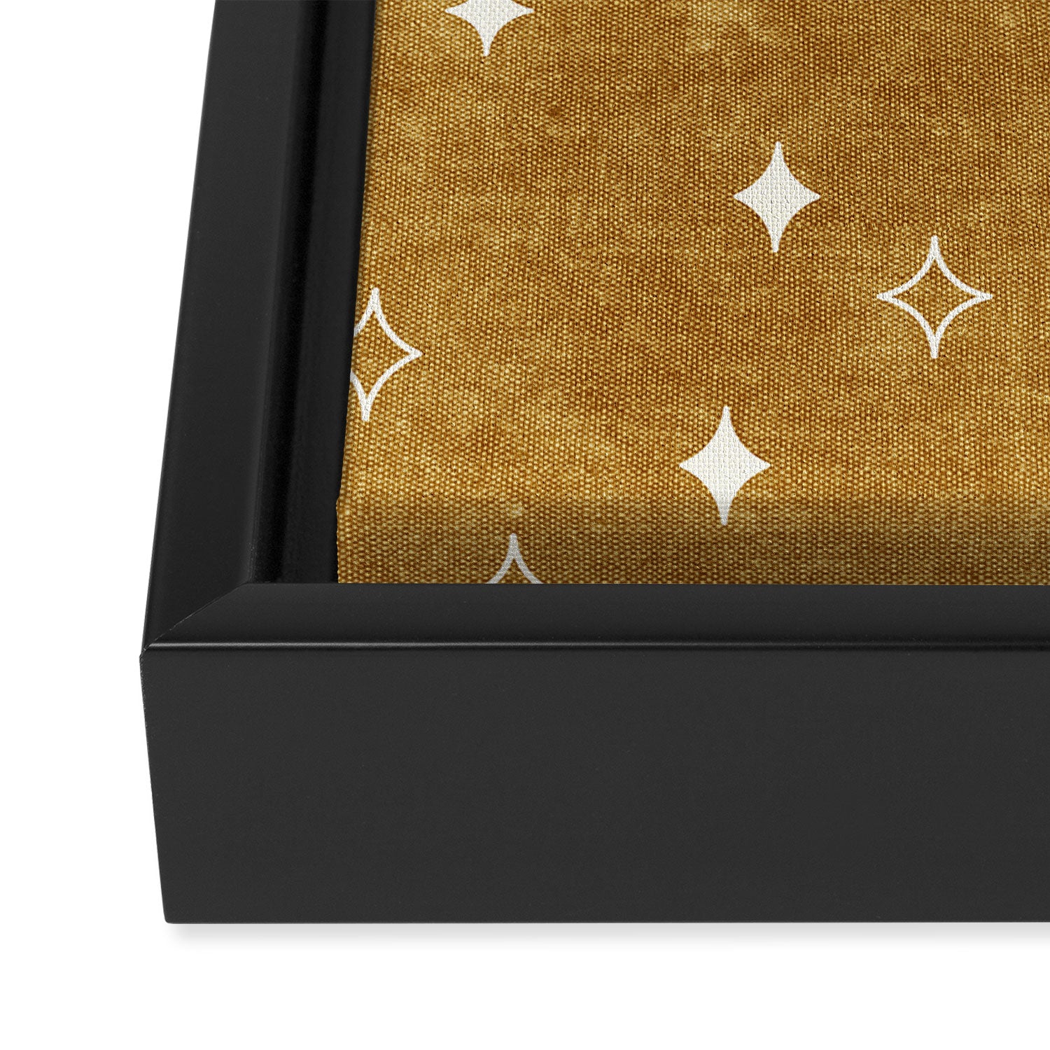 moon and stars - mustard Framed Canvas Print Gallery Image 3