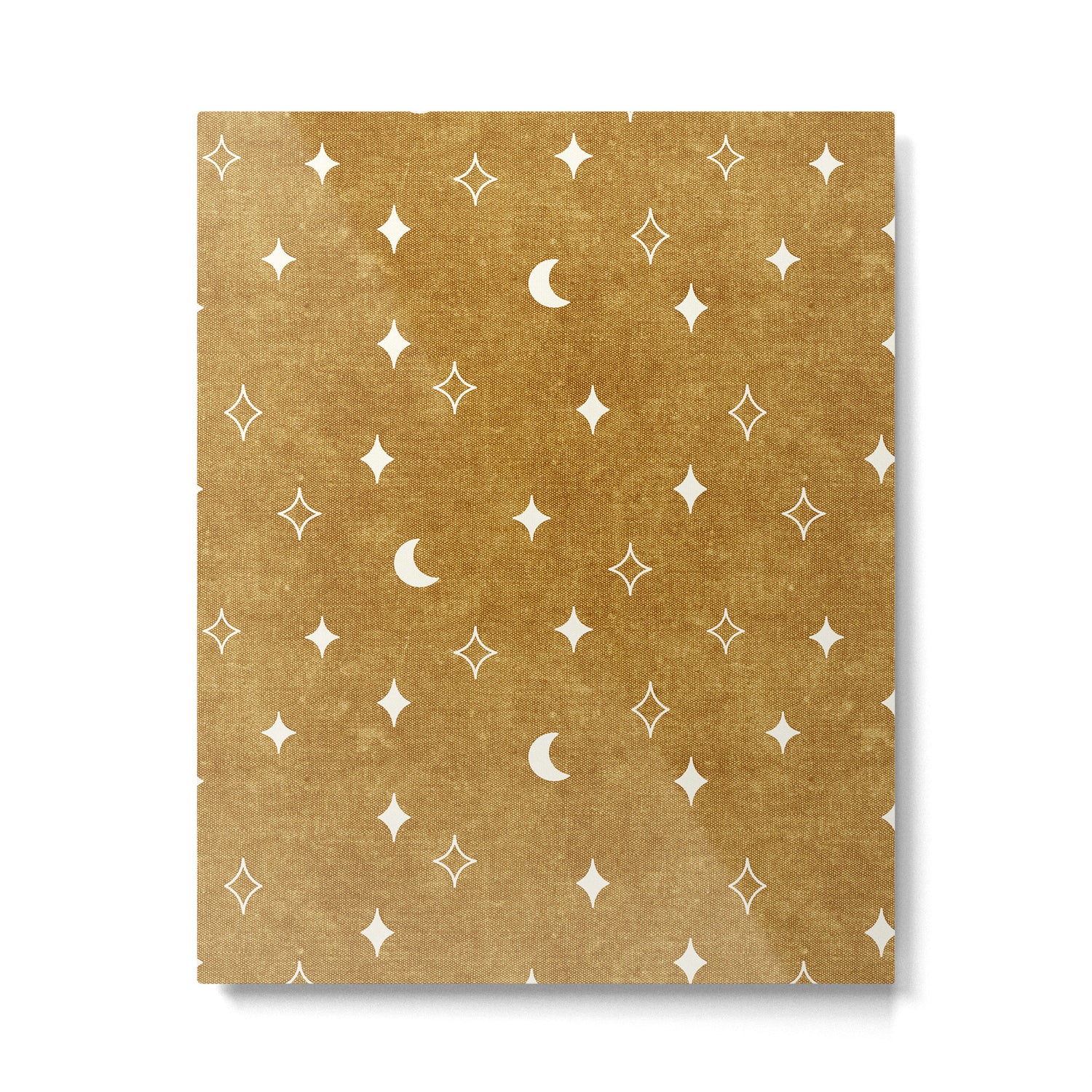 moon and stars - mustard Metal Print Gallery Image 6