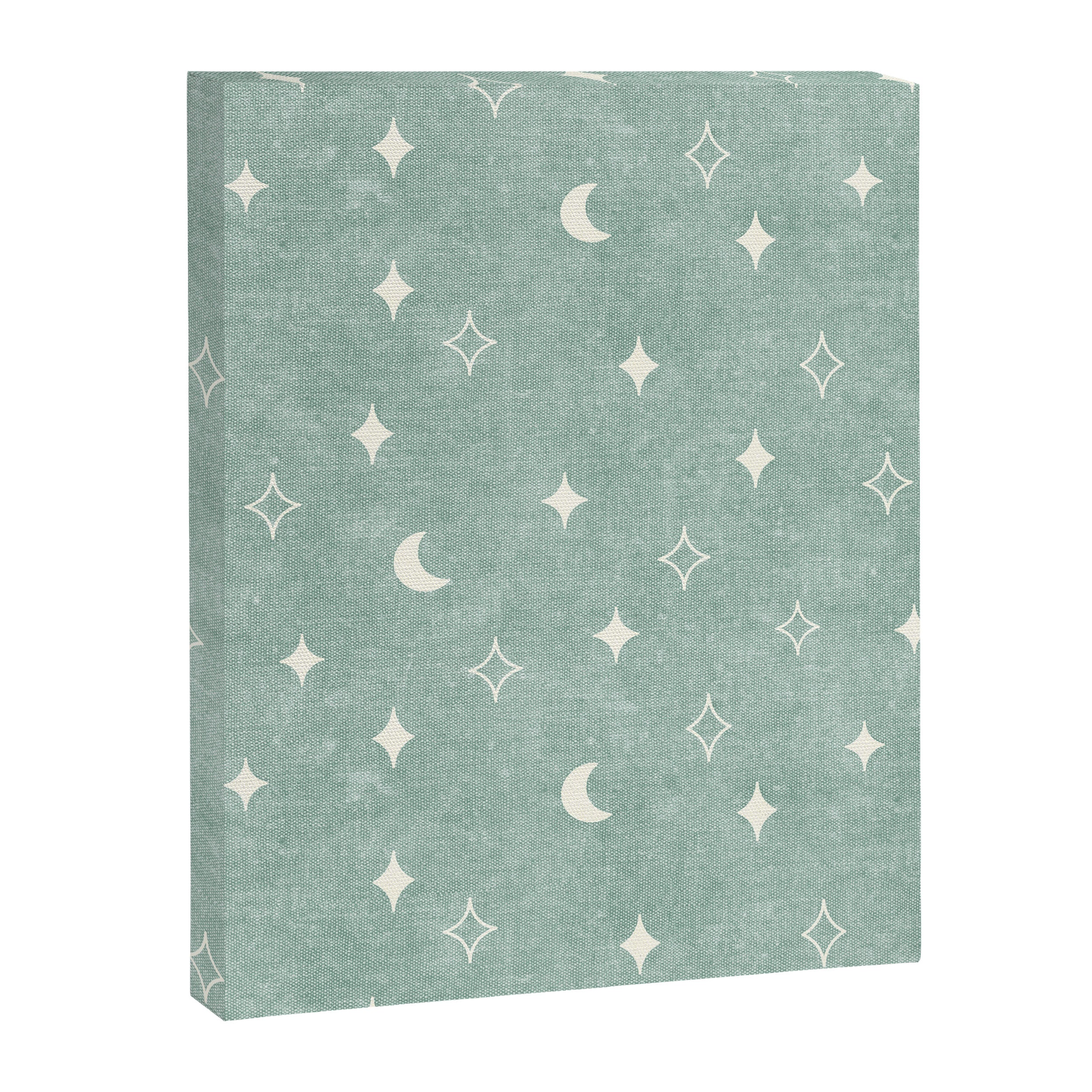 moon and stars - surf blue Canvas Print Gallery Image 8
