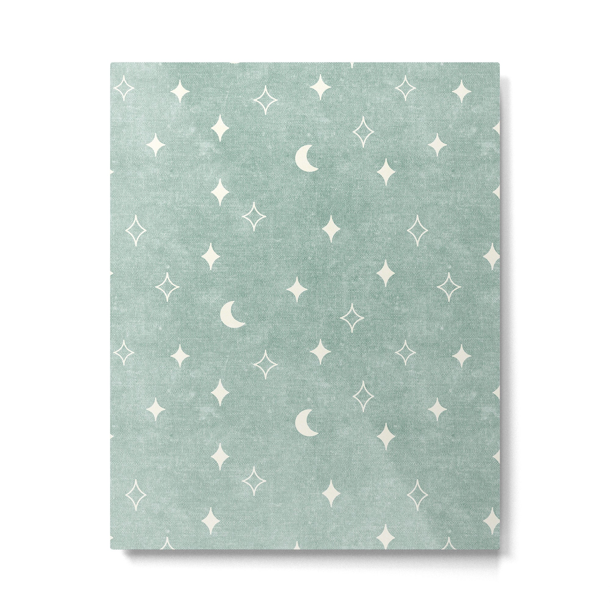 moon and stars - surf blue Metal Print Gallery Image 6