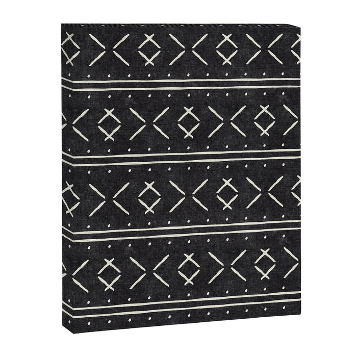 mud cloth stitch - onyx Canvas Print Gallery Image 1