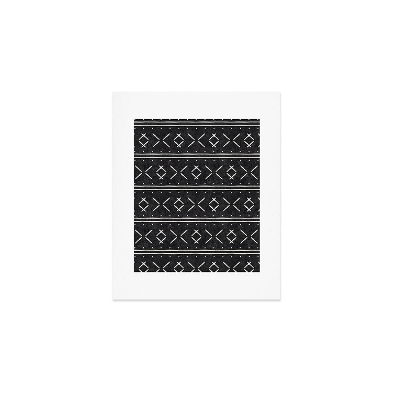 mud cloth stitch - onyx Art Print Gallery Image 1