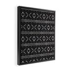 mud cloth stitch - onyx Framed Canvas Print Gallery Image 2
