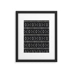 mud cloth stitch - onyx Framed Art Print Gallery Image 6