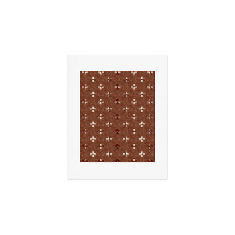 mudcloth crosses - brandywine Art Print Gallery Image 1