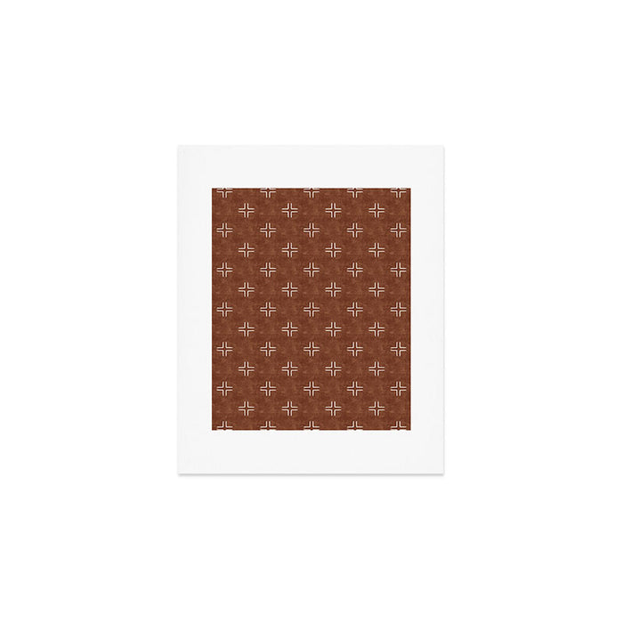 mudcloth crosses - brandywine Art Print Gallery Image 1