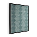 mudcloth diamonds - dusty blue Framed Canvas Print Gallery Image 2