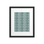 mudcloth diamonds - dusty blue Framed Art Print Gallery Image 6
