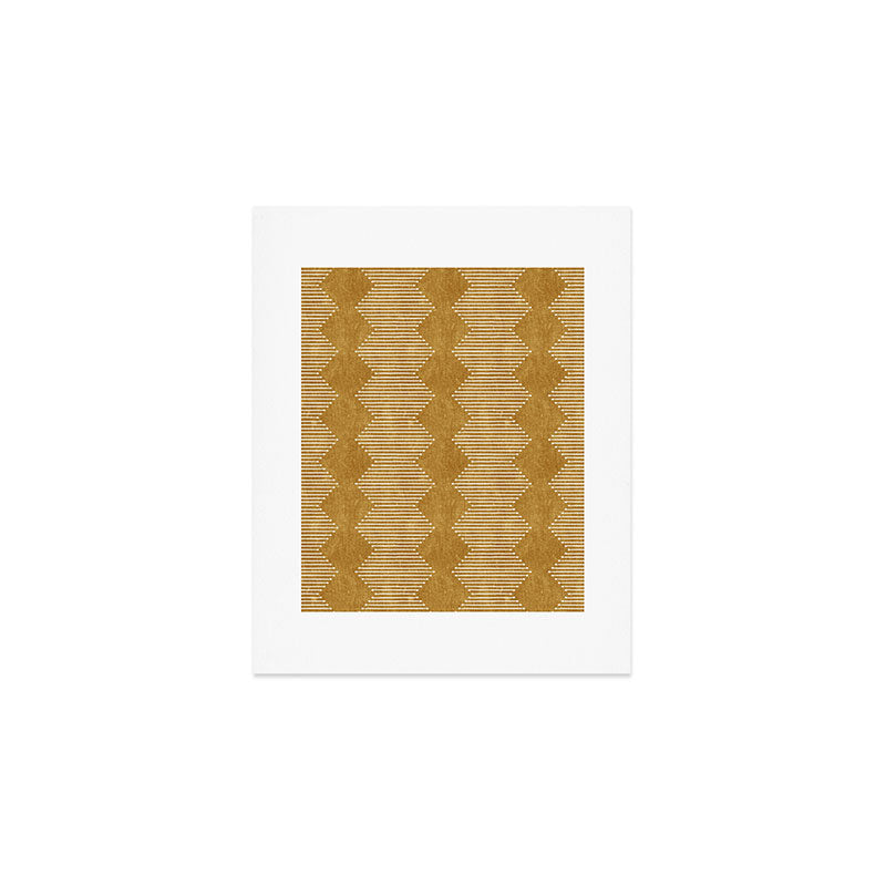 mudcloth diamonds - mustard Art Print Gallery Image 1