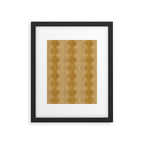 mudcloth diamonds - mustard Framed Art Print Gallery Image 4