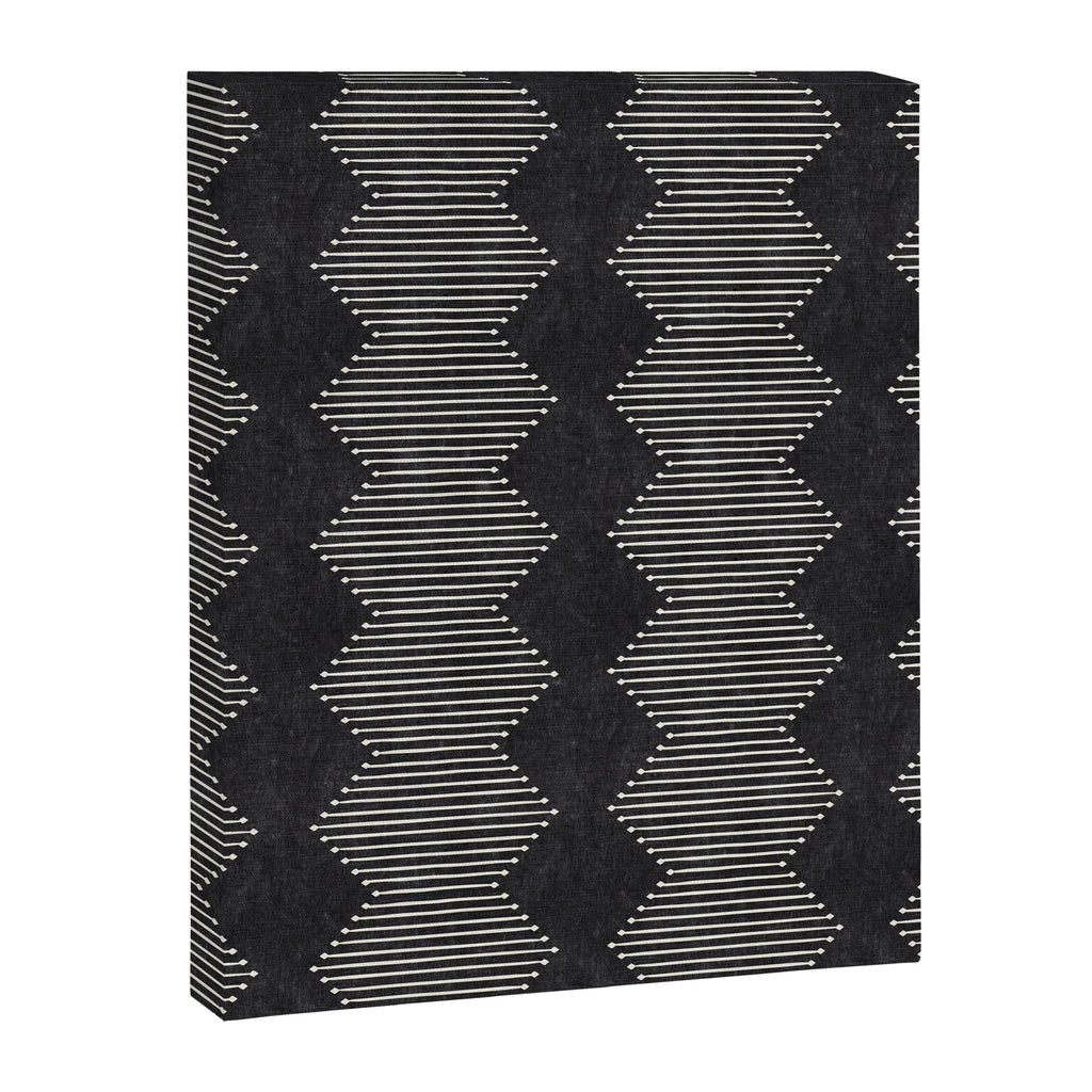 mudcloth diamonds - onyx Canvas Print Gallery Image 8