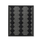 mudcloth diamonds - onyx Framed Canvas Print Gallery Image 8