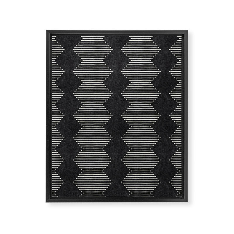 mudcloth diamonds - onyx Framed Canvas Print Gallery Image 8
