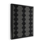 mudcloth diamonds - onyx Framed Canvas Print Gallery Image 2