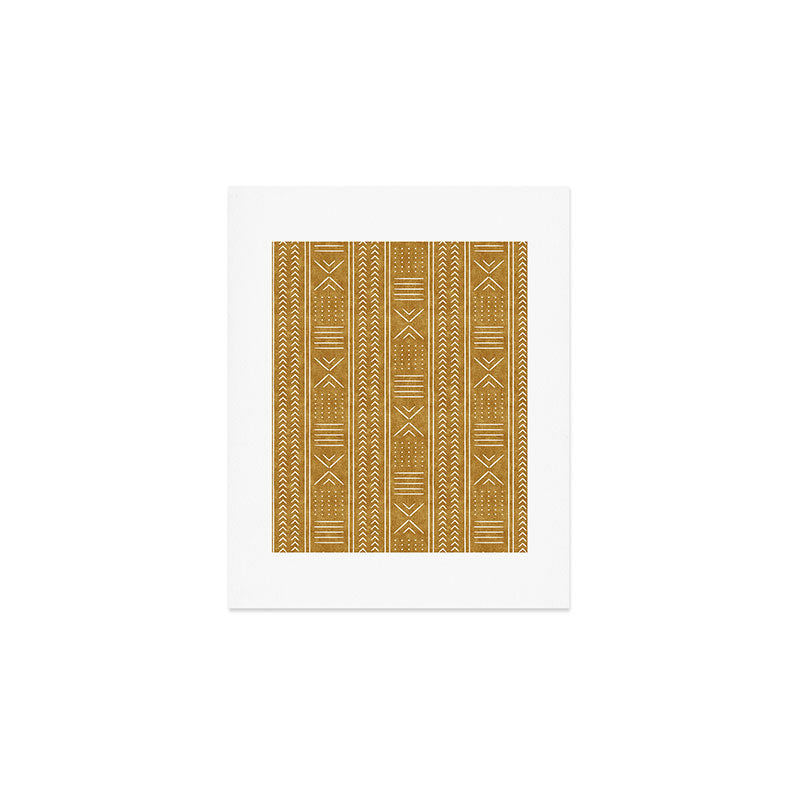 mustard mud cloth - arrow cross Art Print Gallery Image 1