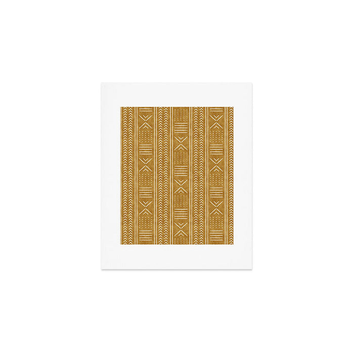 mustard mud cloth - arrow cross Art Print Gallery Image 1