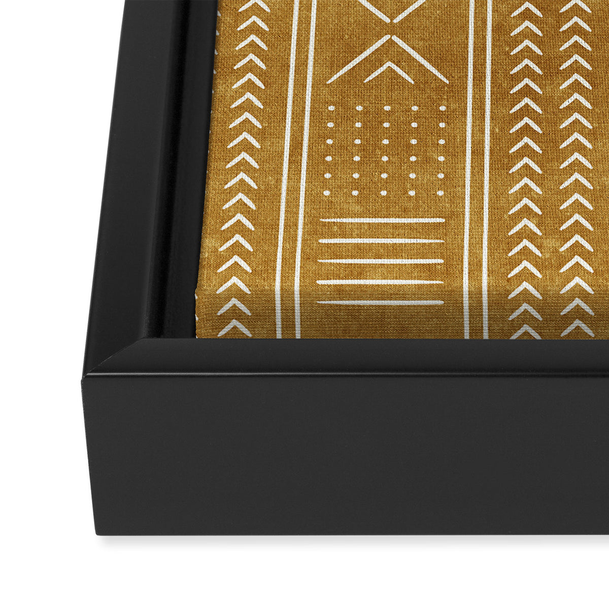 mustard mud cloth - arrow cross Framed Canvas Print Gallery Image 3