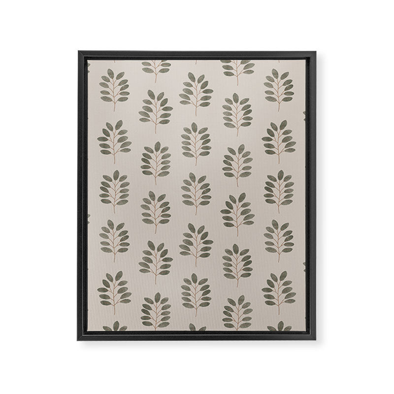 noble branches - pewter and olive Framed Canvas Print Gallery Image 8