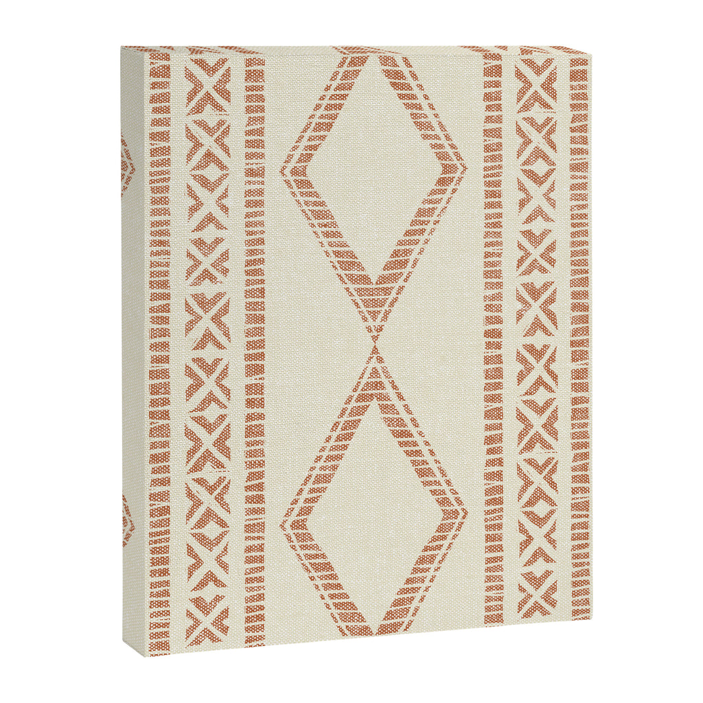 oceania diamond stripes - ginger on cream Canvas Print Gallery Image 8